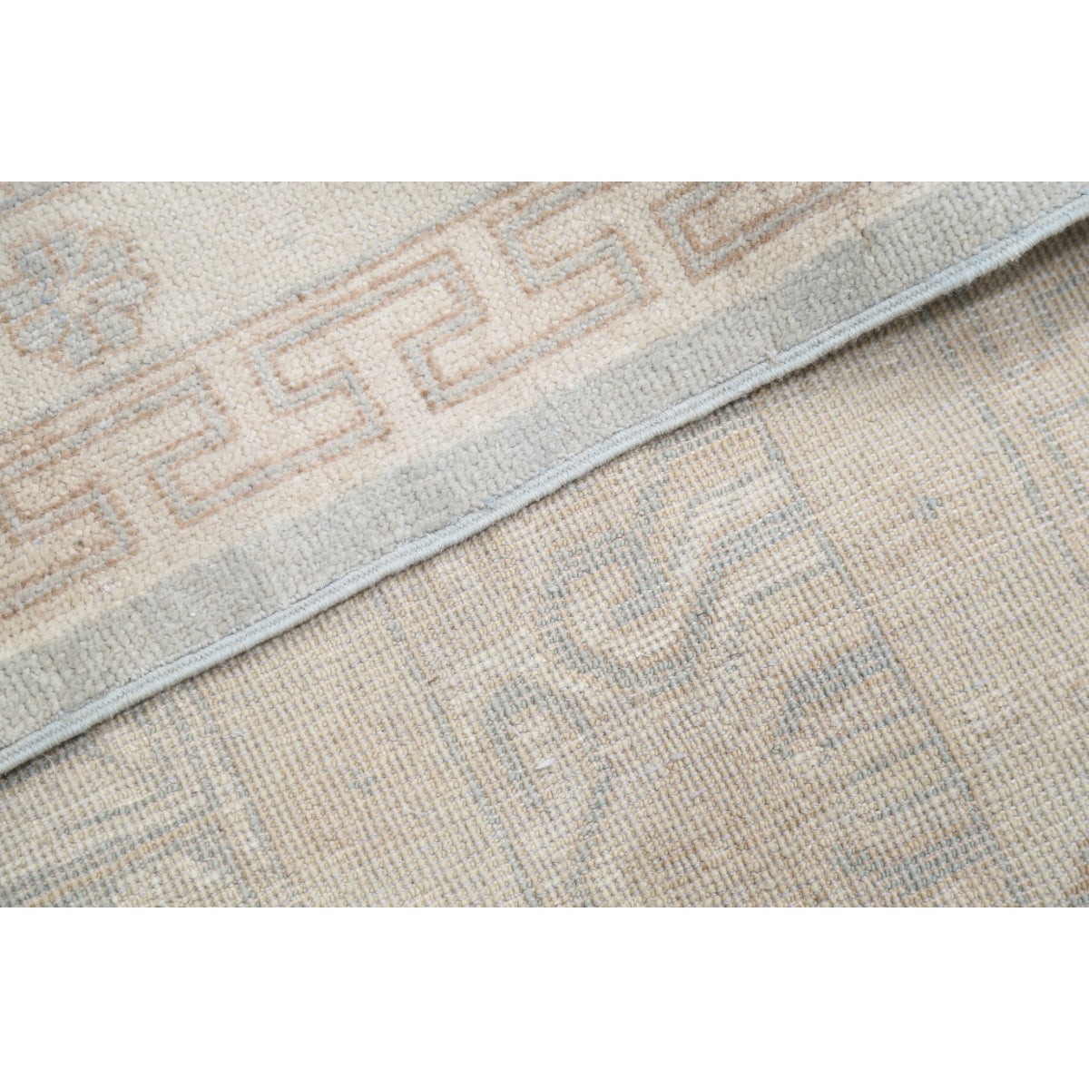 Khotan 17x25 Handmade Double Knotted Washable Wool Rug - Soft Hues