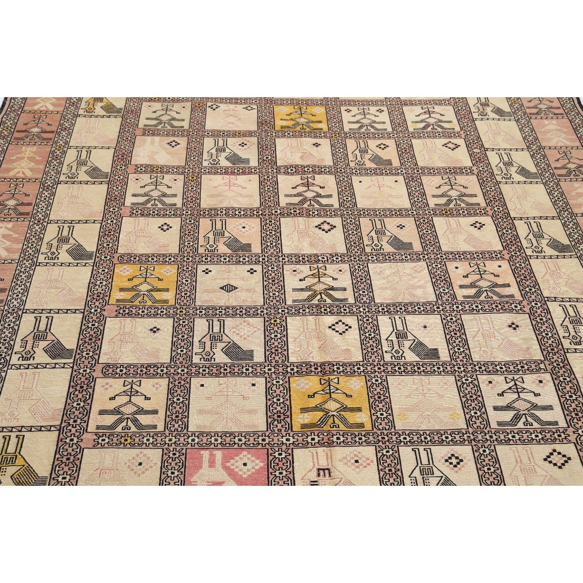 Silki 6x9 Hand Woven Washable Silk Rug - Colorful