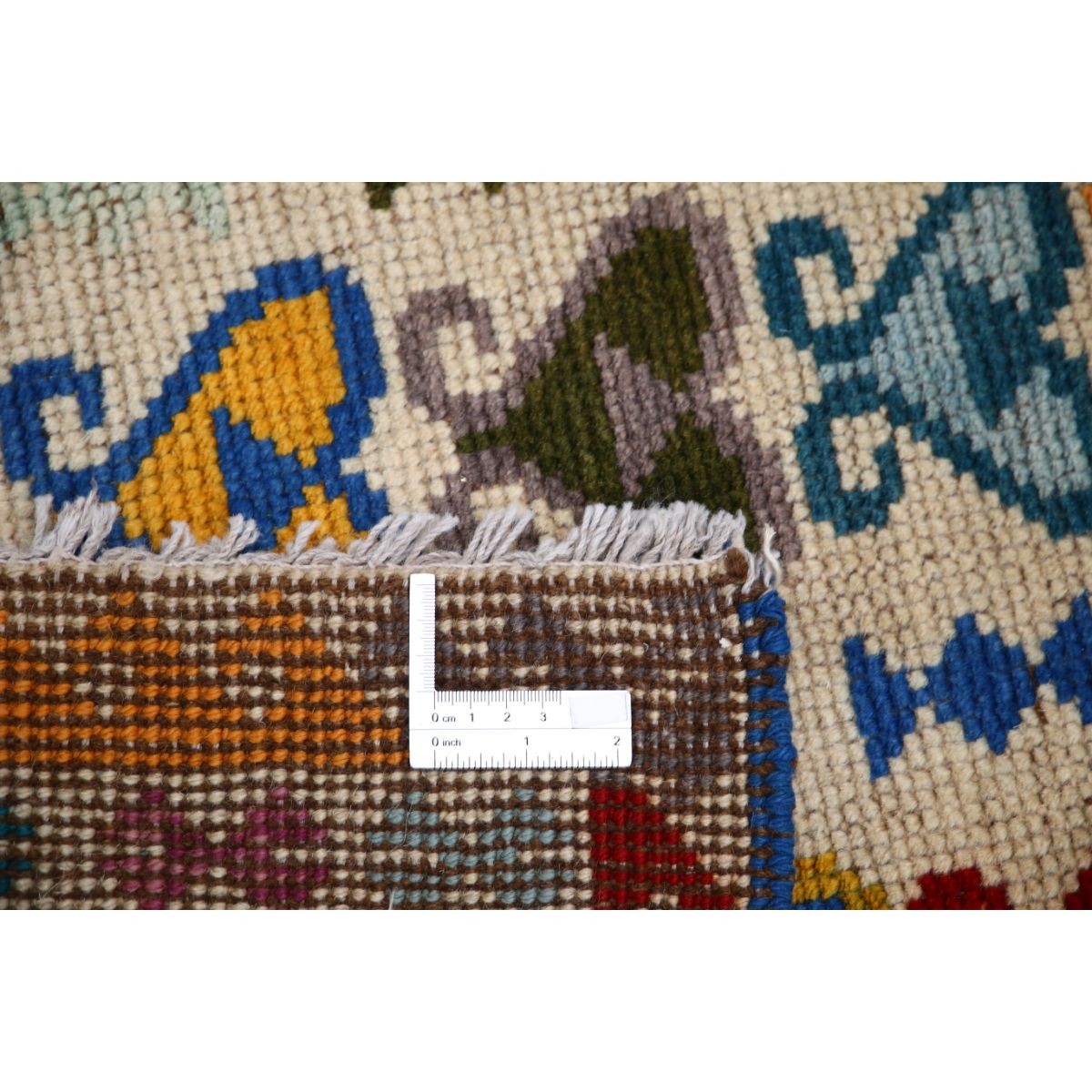 Revival 3x4 Handmade Double Knotted Washable Wool Rug - Colorful