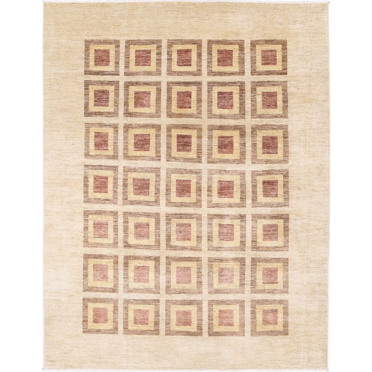 Modcar 6x8 Handmade Double Knotted Washable Wool Rug - Colorful
