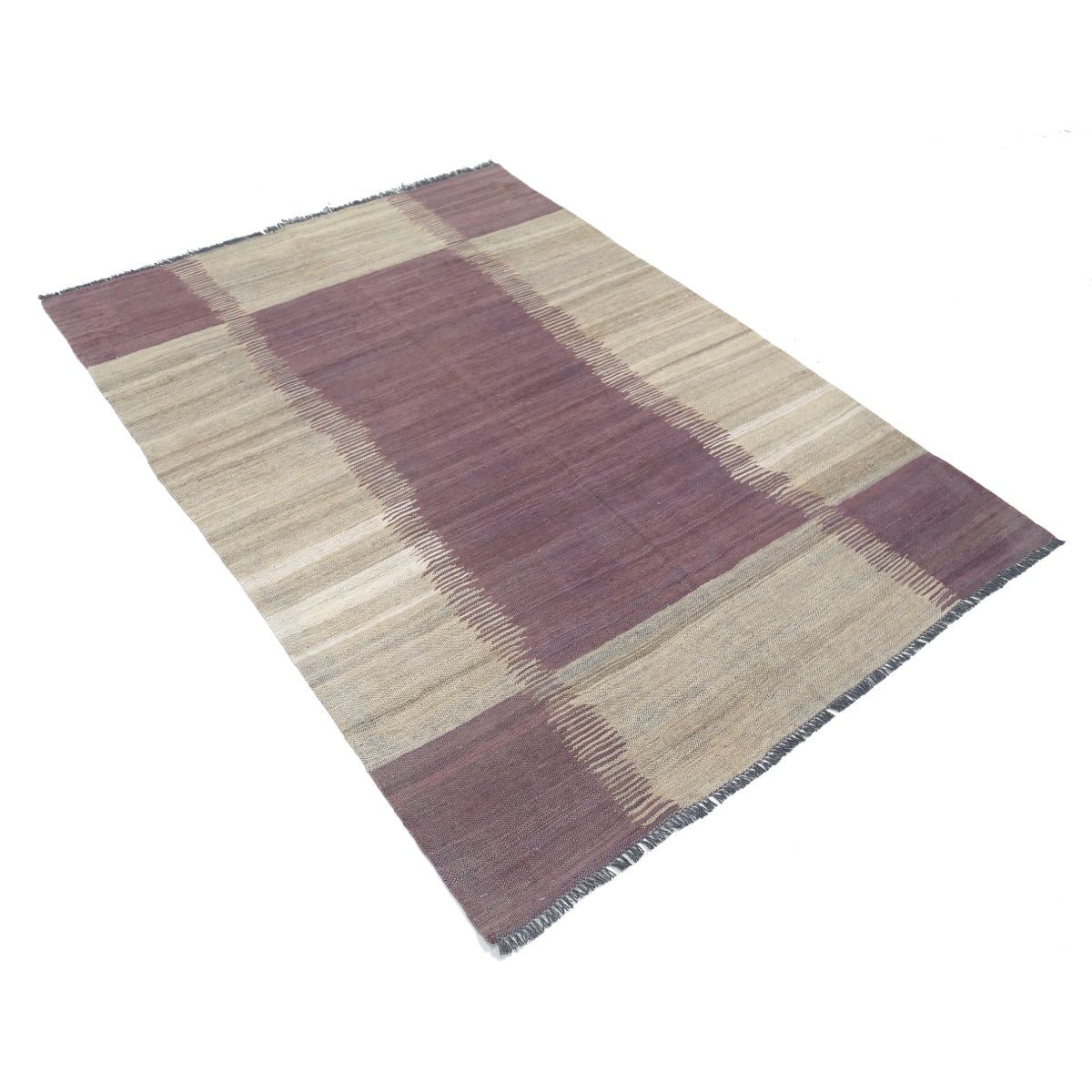 Kafkaas 4x6 Hand Woven Washable Wool Rug - Colorful