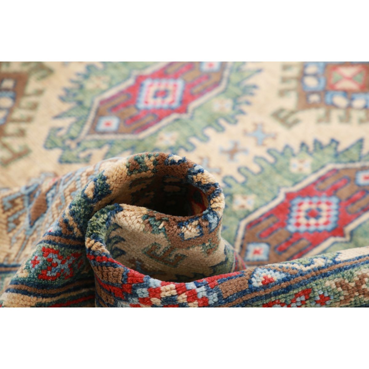 Revival 8x12 Handmade Double Knotted Washable Wool Rug - Colorful