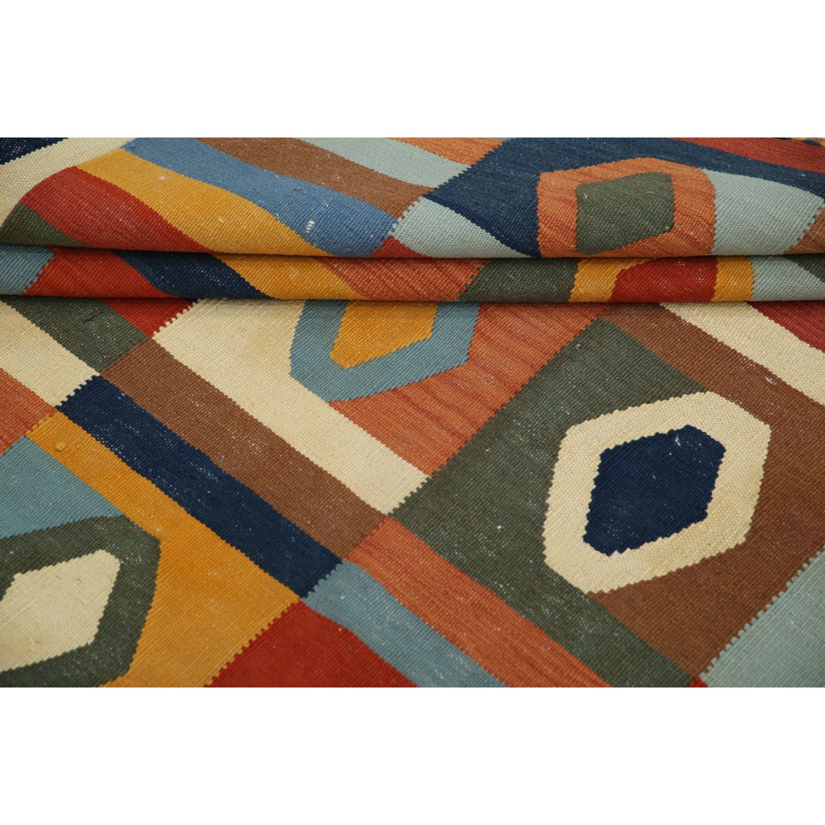 Kafkaas 5x7 Hand Woven Washable Wool Rug - Colorful