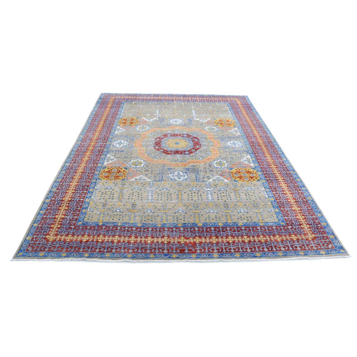 Revival 7x10 Handmade Double Knotted Washable Wool Rug - Colorful