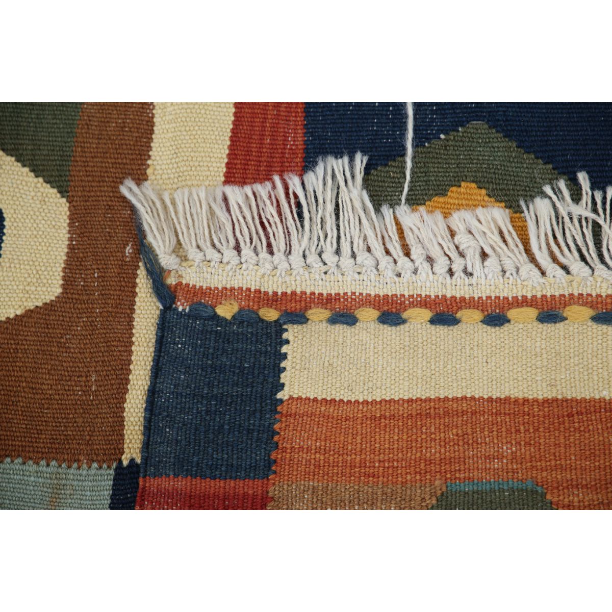 Kafkaas 5x7 Hand Woven Washable Wool Rug - Colorful