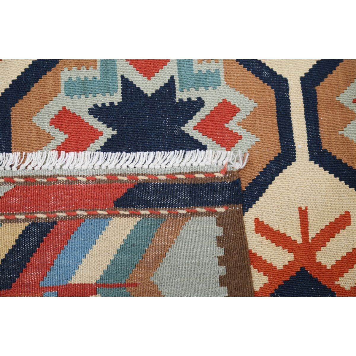 Kafkaas 5x7 Hand Woven Washable Wool Rug - Colorful