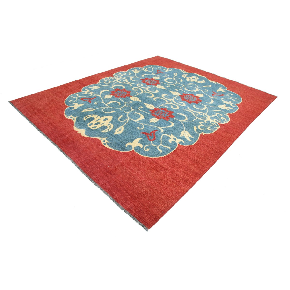Modcar 8x10 Handmade Double Knotted Washable Wool Rug - Colorful