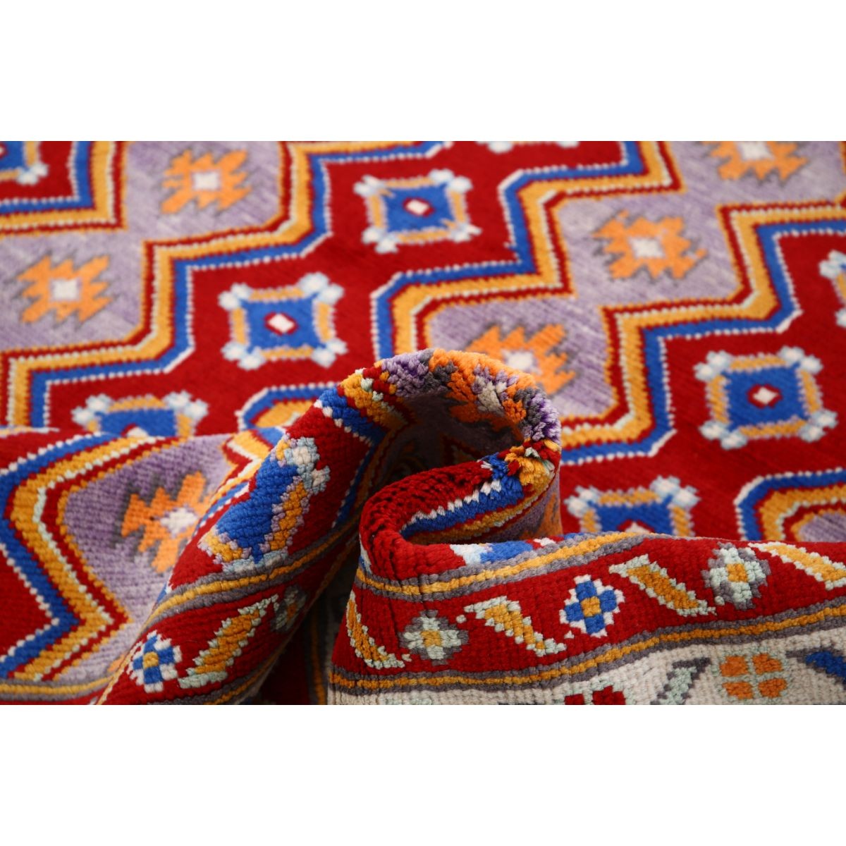 Revival 5x7 Handmade Double Knotted Washable Wool Rug - Colorful