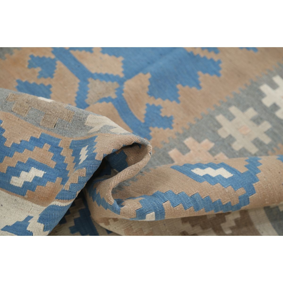 Kafkaas 5x7 Hand Woven Washable Wool Rug - Soft Hues