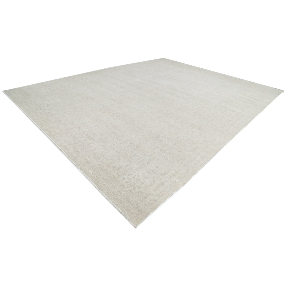 Serenity 13x17 Handmade Double Knotted Washable Wool Rug - Soft Hues