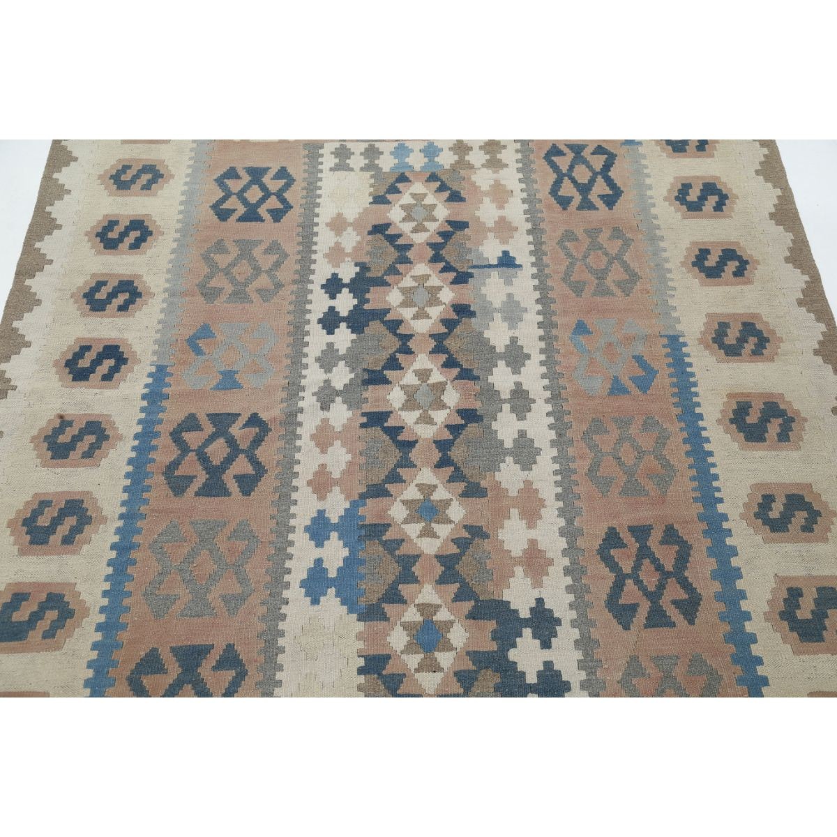Kafkaas 5x7 Hand Woven Washable Wool Rug - Soft Hues
