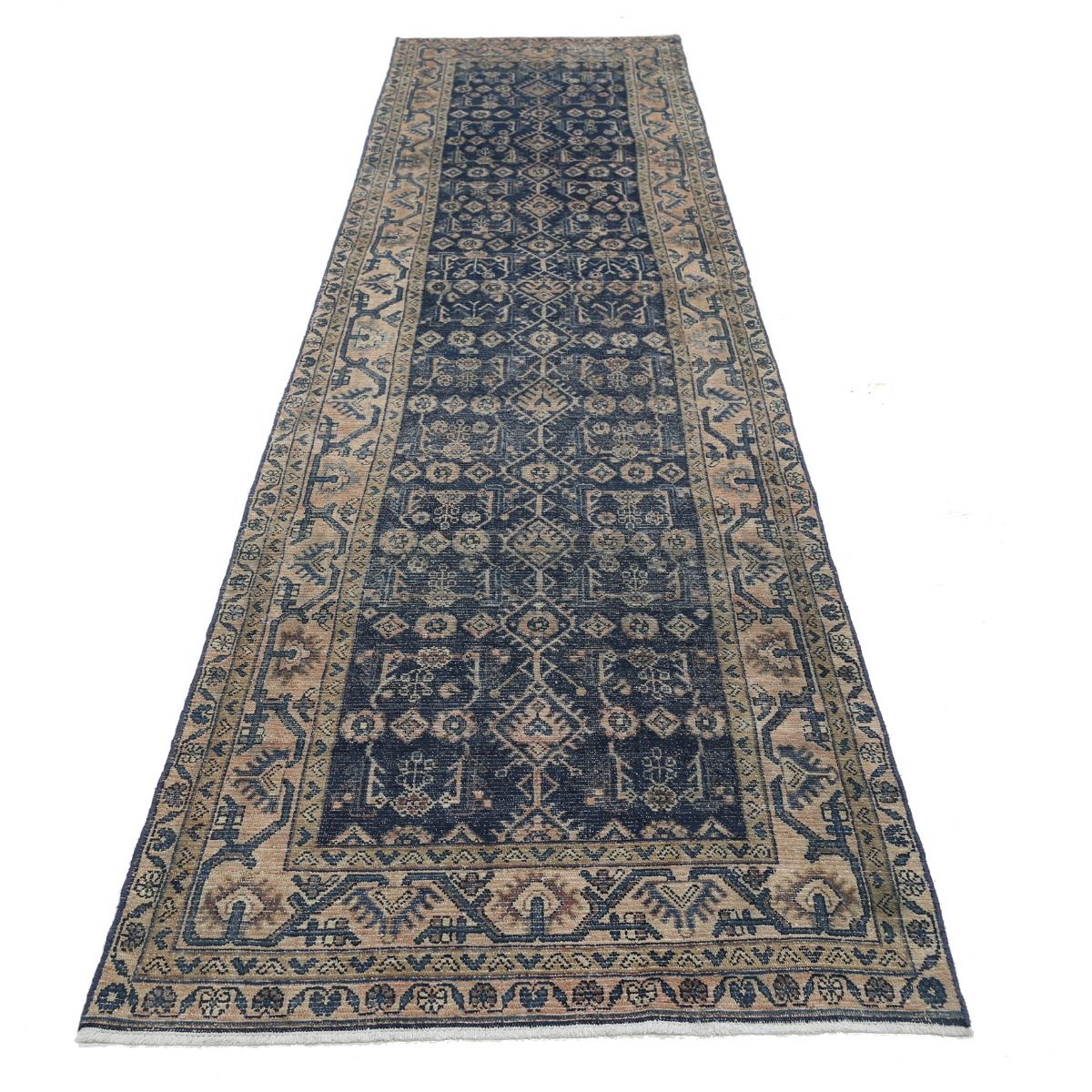 Vintage 3x14 Handmade Double Knotted Washable Wool Runner - Soft Hues