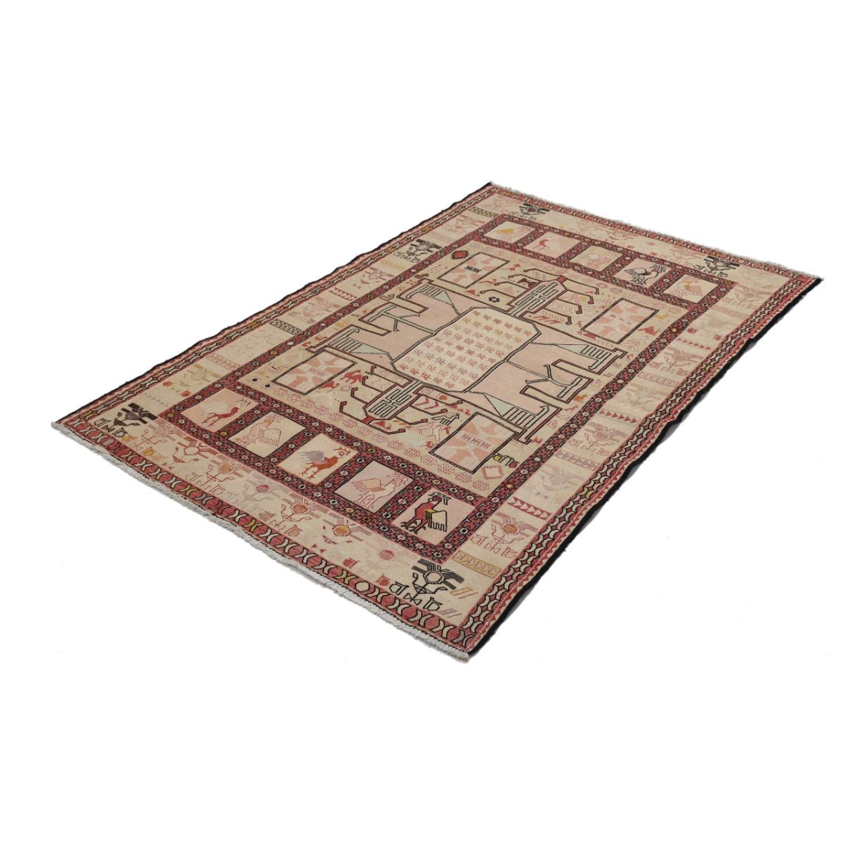 Silki 4x6 Hand Woven Washable Silk Rug - Colorful