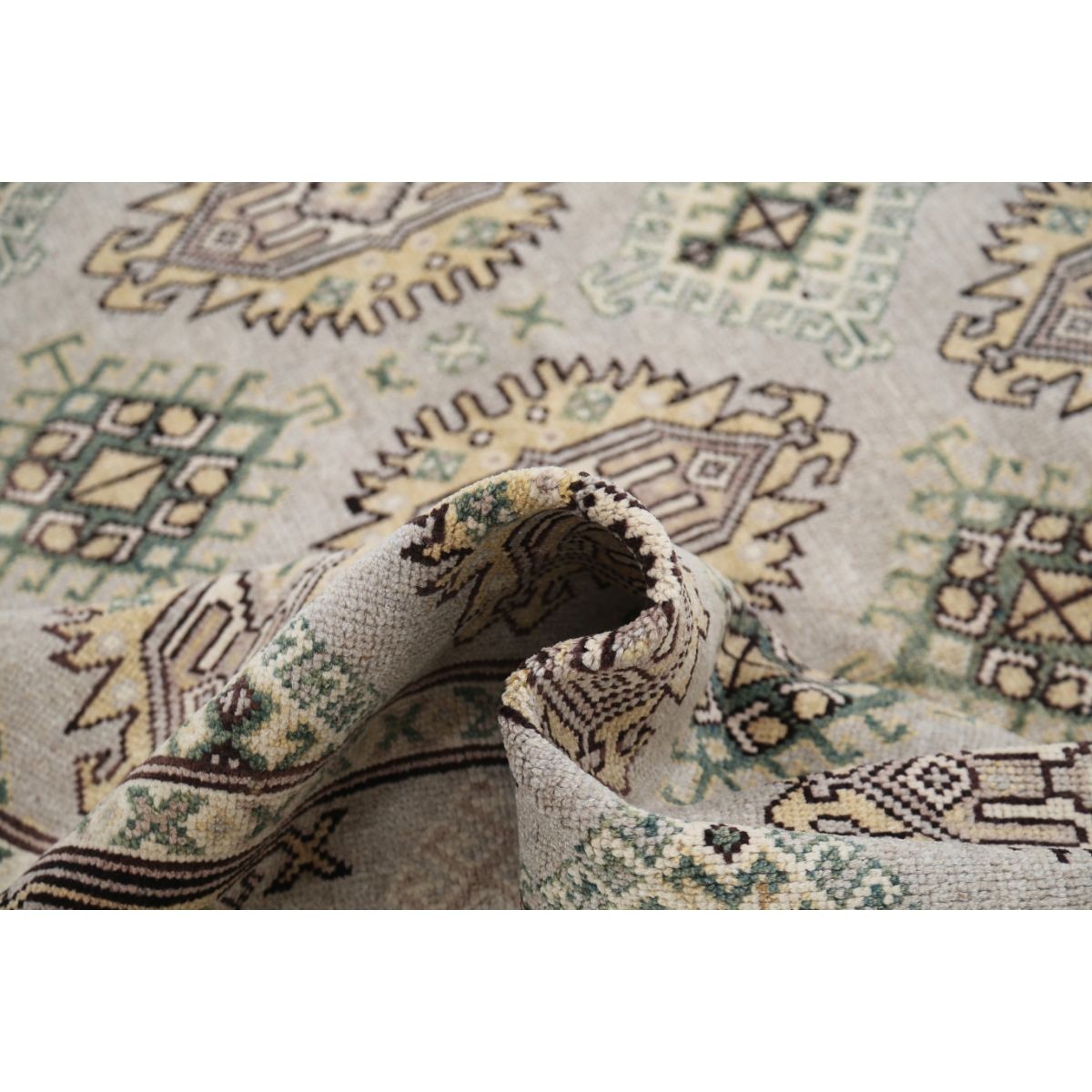 Revival 7x11 Handmade Double Knotted Washable Wool Rug - Colorful