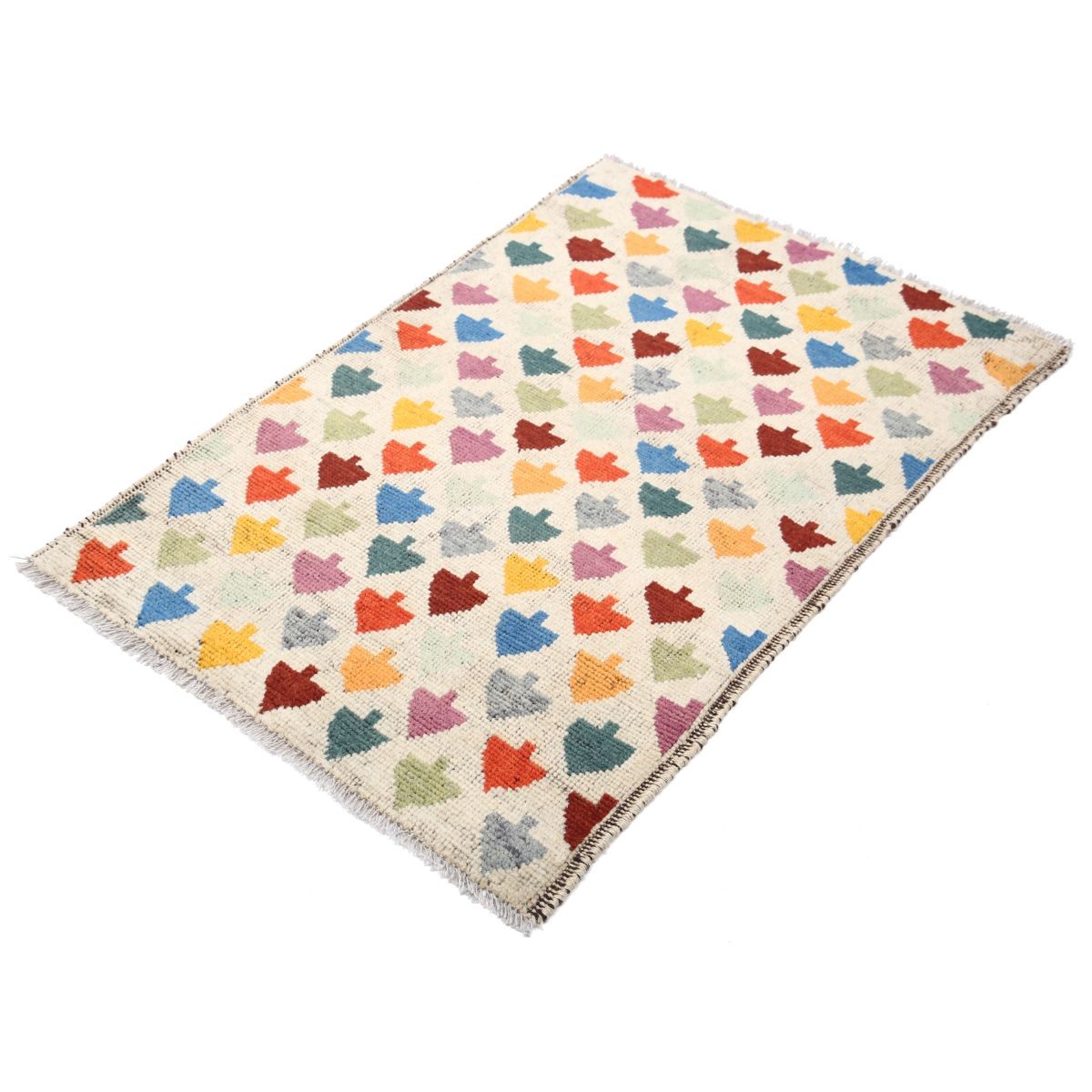 Revival 3x4 Handmade Double Knotted Washable Wool Rug - Colorful