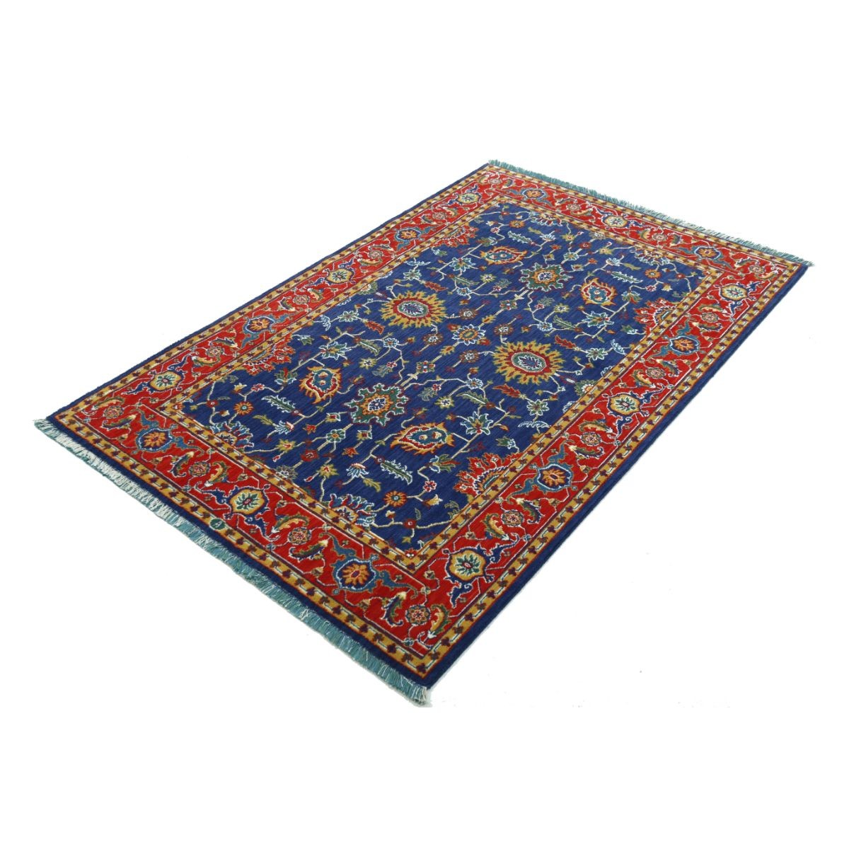 Gulshan 4x6 Machine-Made Washable Wool Rug - Colorful
