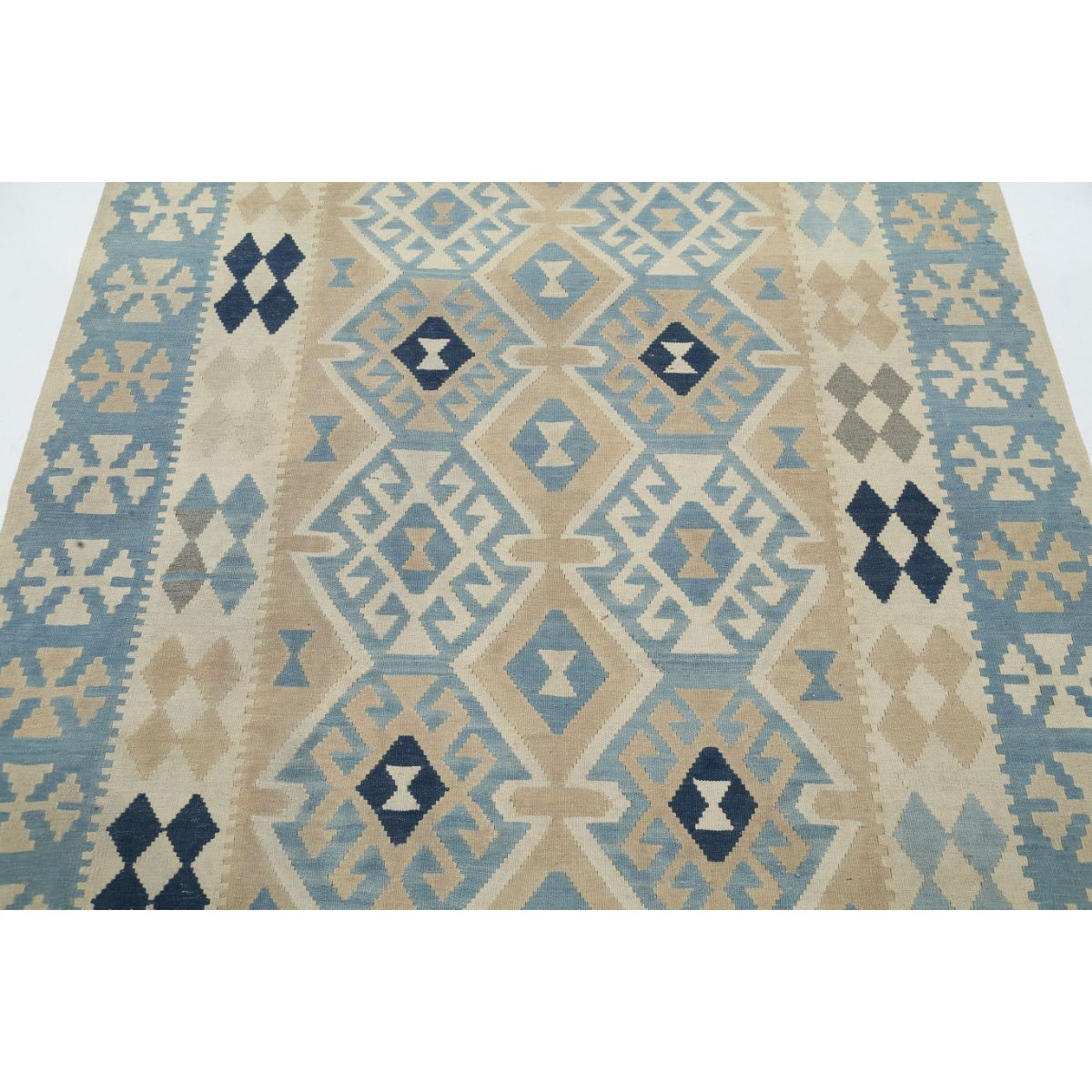 Kafkaas 5x7 Hand Woven Washable Wool Rug - Soft Hues