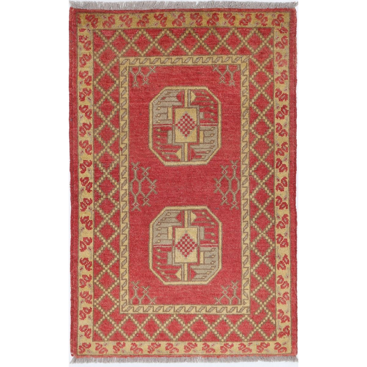 Revival 3x4 Handmade Double Knotted Washable Wool Rug - Colorful