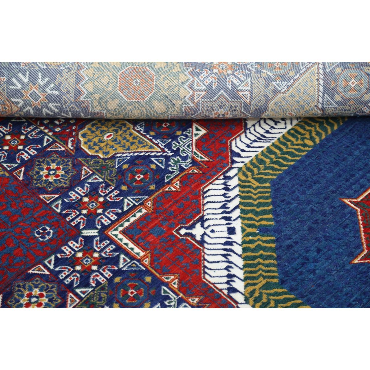 Gulshan 9x12 Powered Loom Washable Wool Rug - Colorful