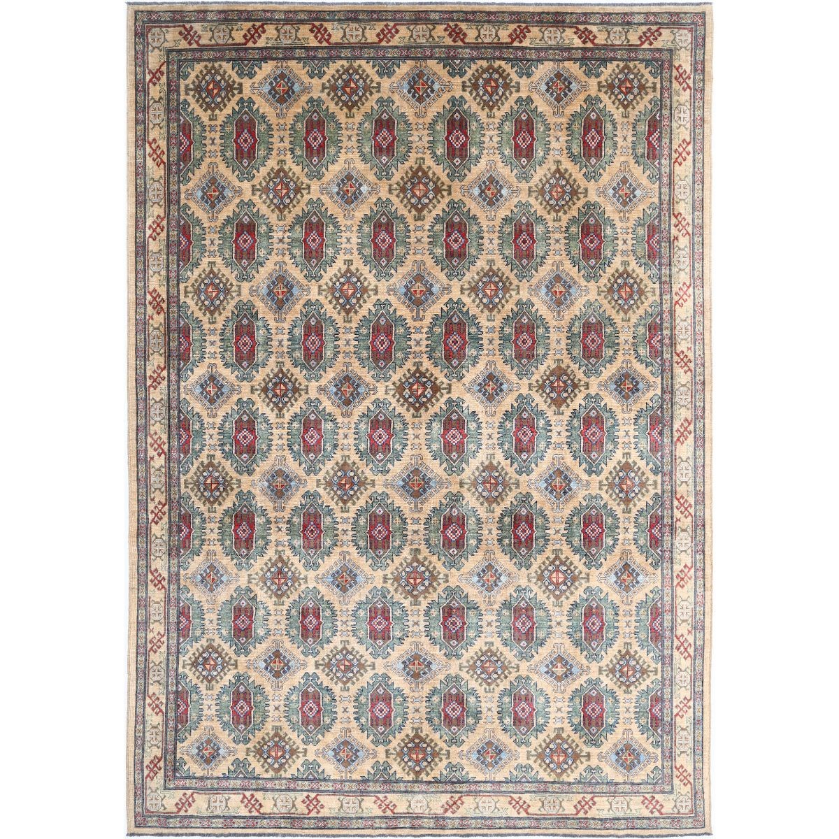 Revival 8x12 Handmade Double Knotted Washable Wool Rug - Colorful