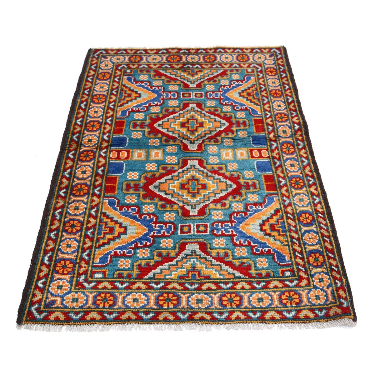 Revival 3x5 Handmade Double Knotted Washable Wool Rug - Colorful