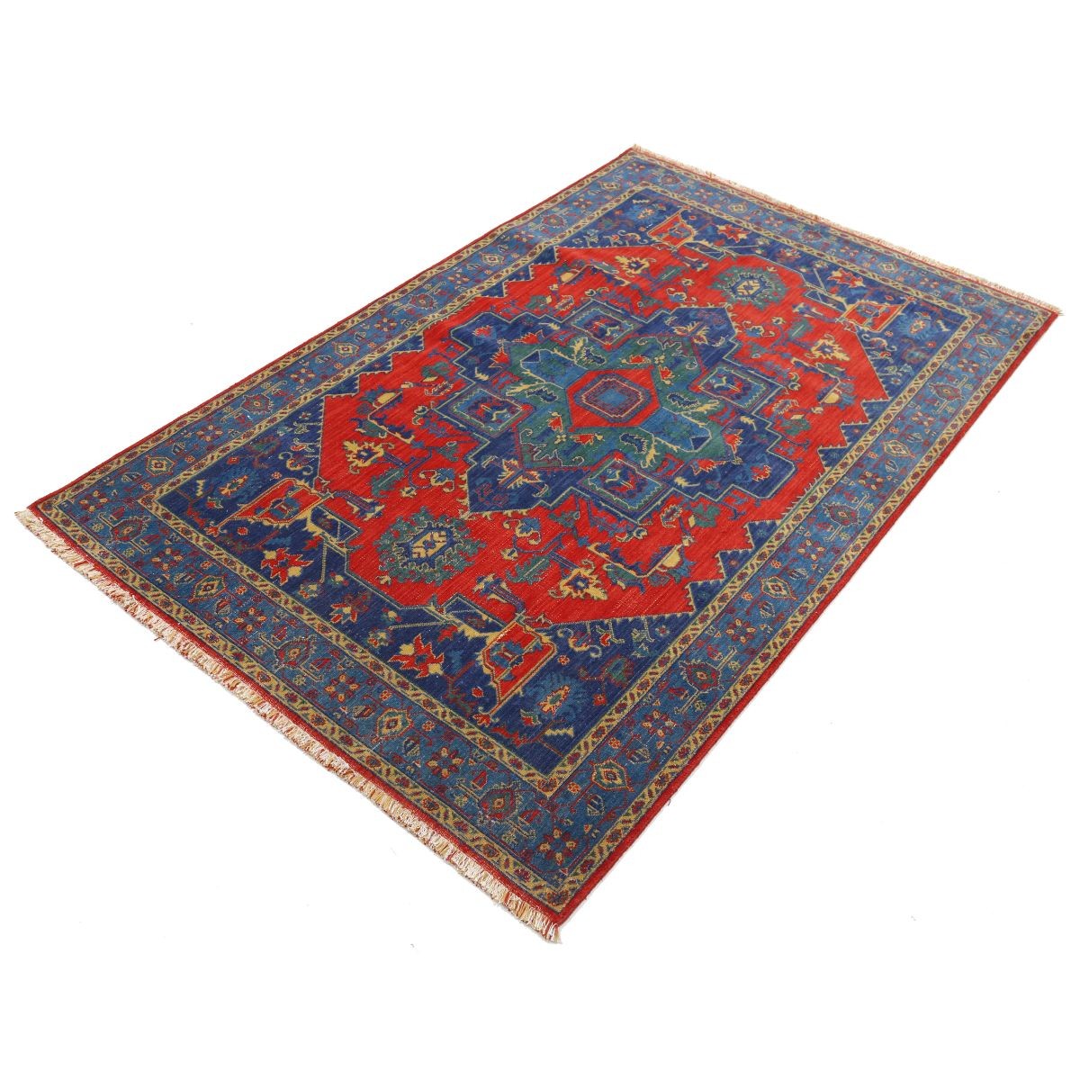 Gulshan 4x6 Machine-Made Washable Wool Rug - Colorful
