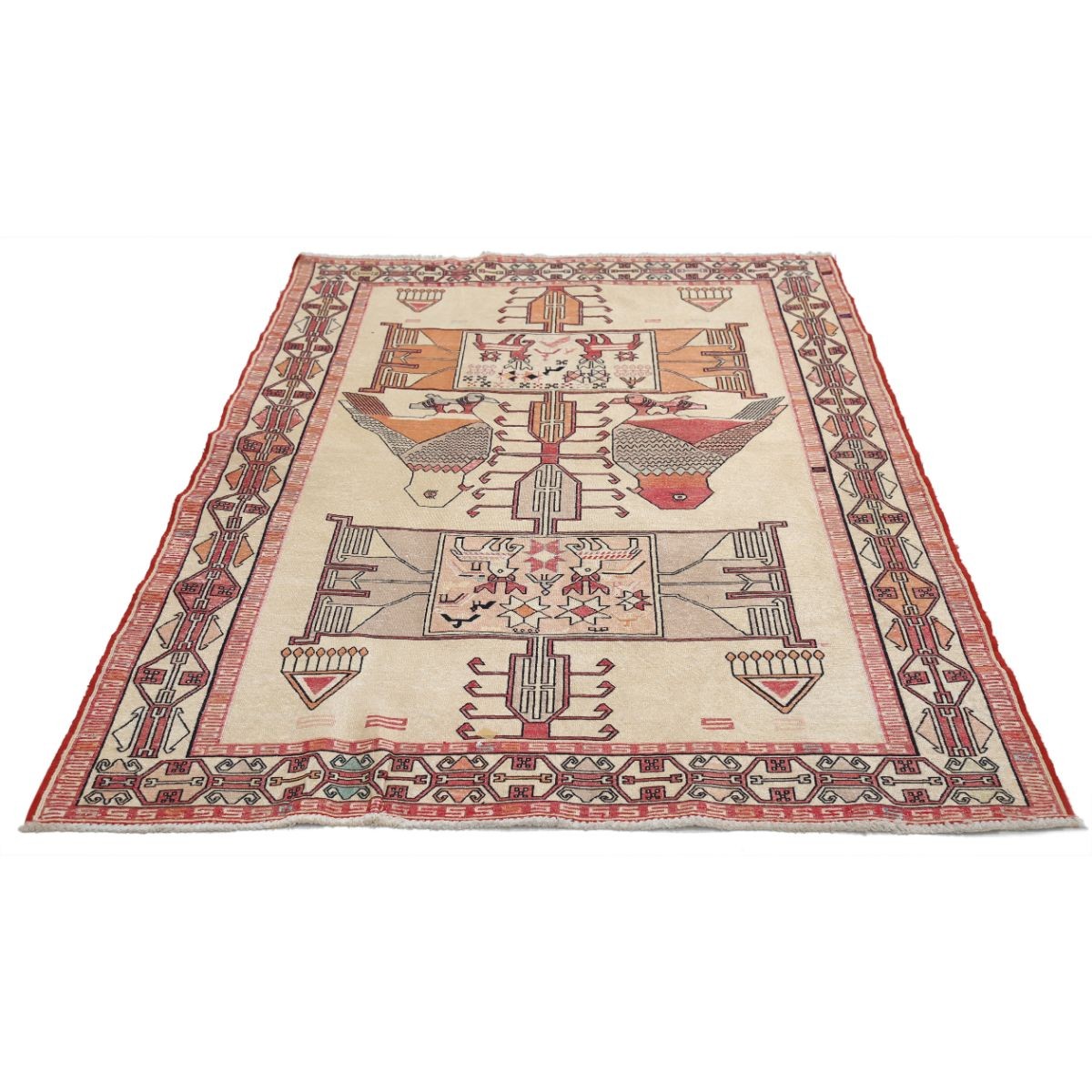 Silki 4x6 Hand Woven Washable Silk Rug - Colorful