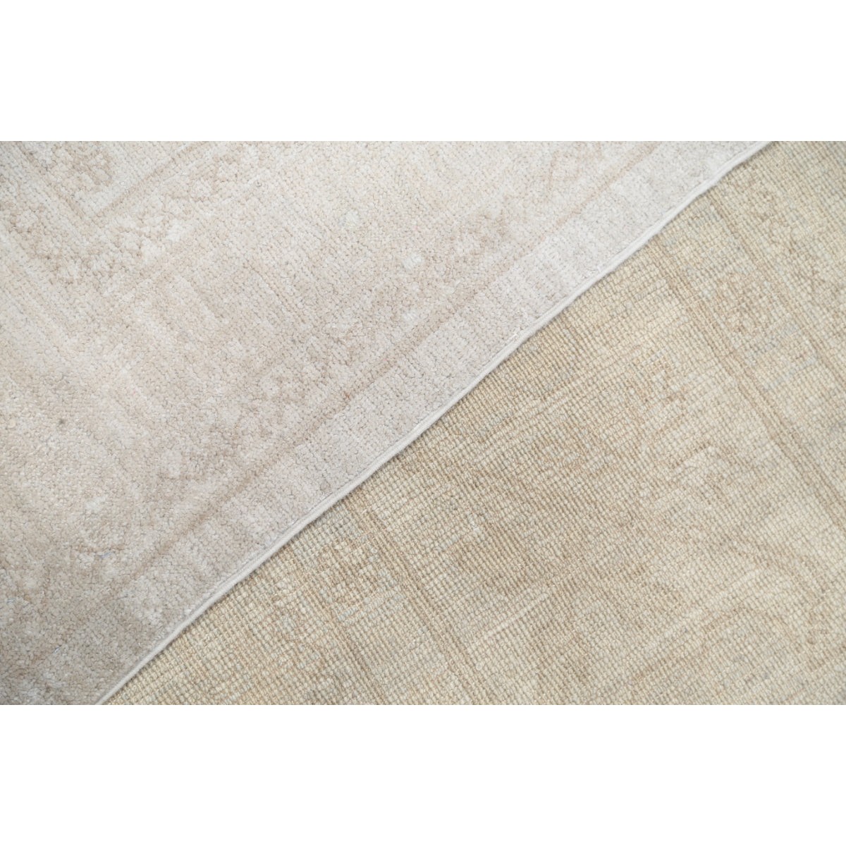 Khotan 17x25 Handmade Double Knotted Washable Wool Rug - Soft Hues