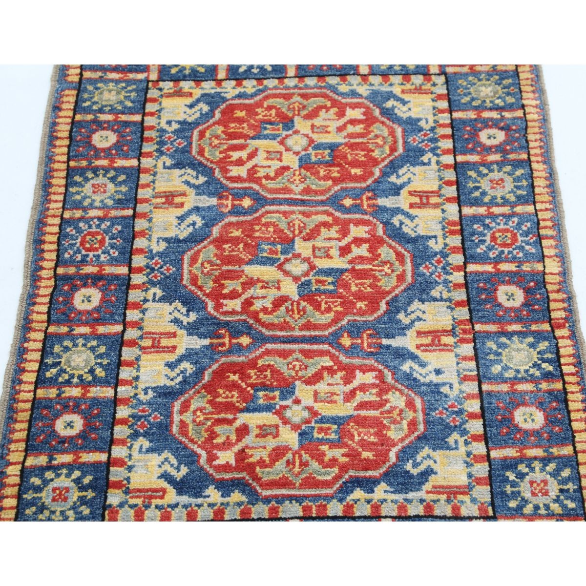 Revival 2x3 Handmade Double Knotted Washable Wool Rug - Colorful