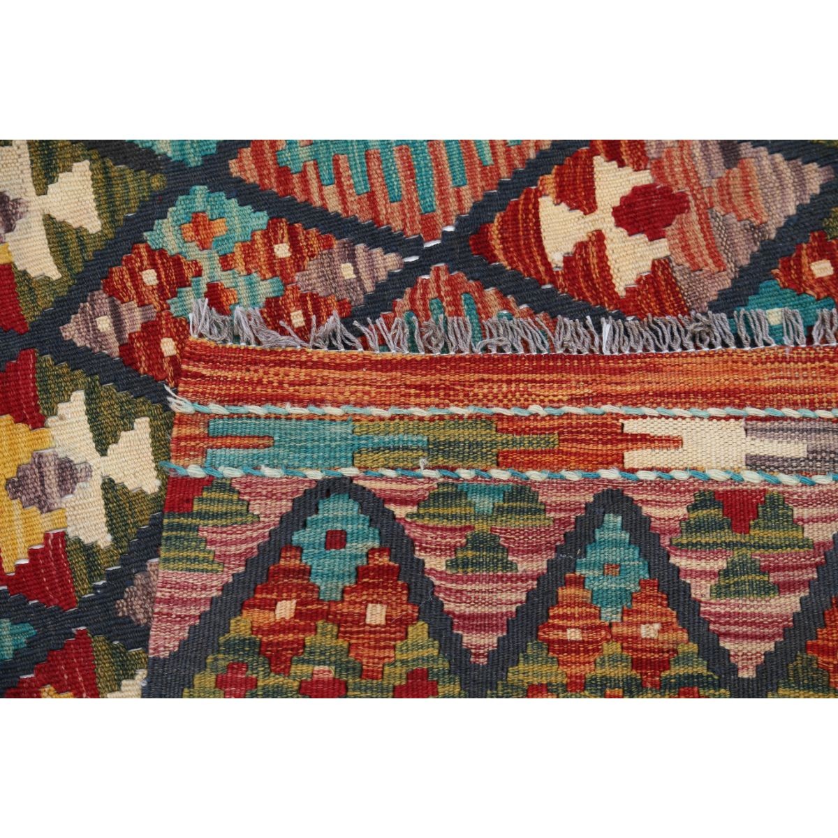 Maimana 6x9 Hand Woven Washable Wool Rug - Colorful