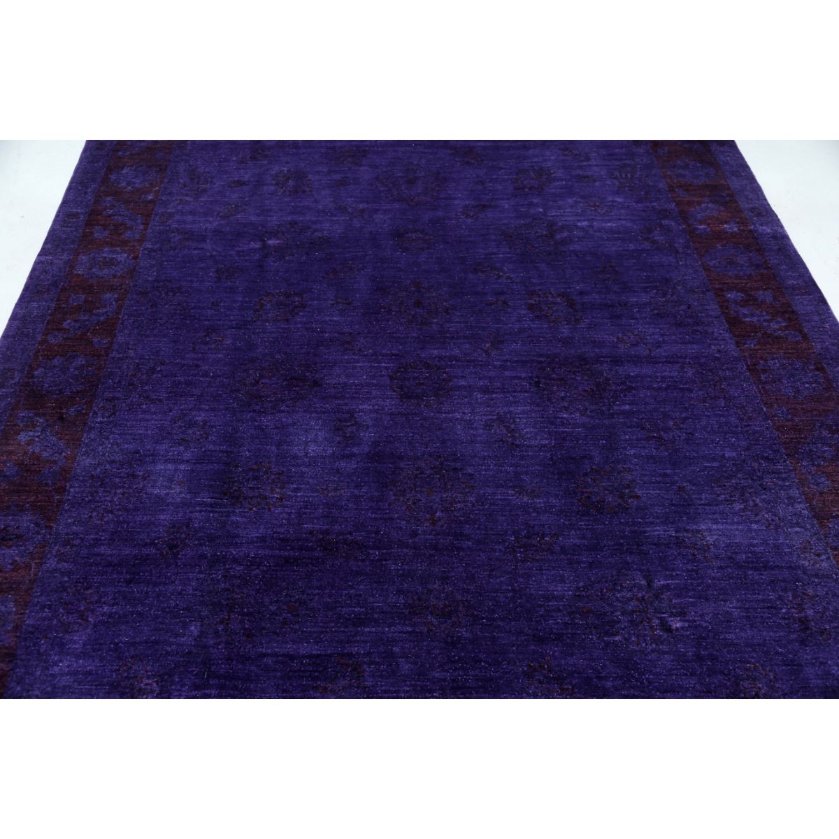 Overdye 7x10 Handmade Double Knotted Washable Wool Rug - Monochormatic