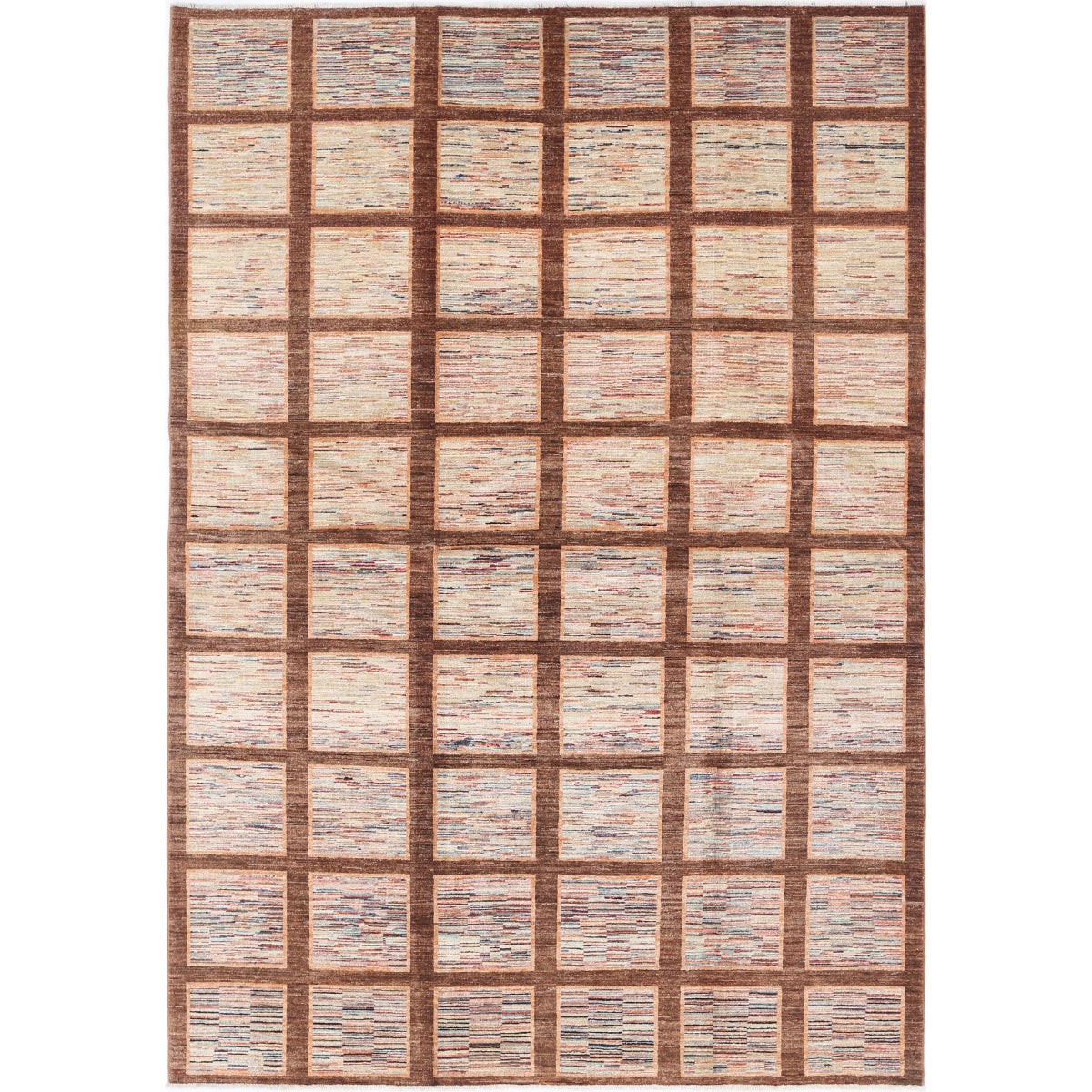 Modcar 6x9 Handmade Double Knotted Washable Wool Rug - Colorful
