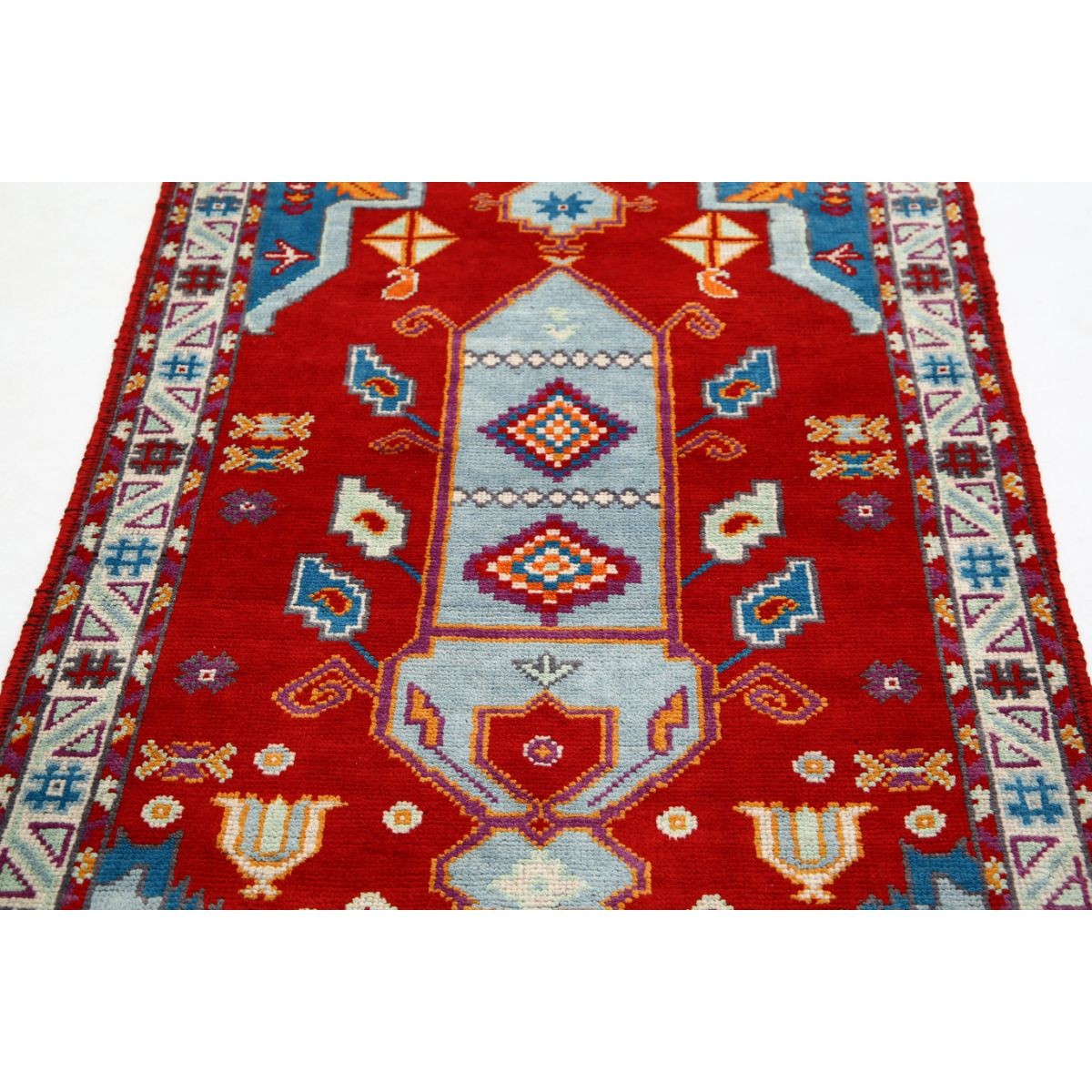 Revival 3x5 Handmade Double Knotted Washable Wool Rug - Colorful