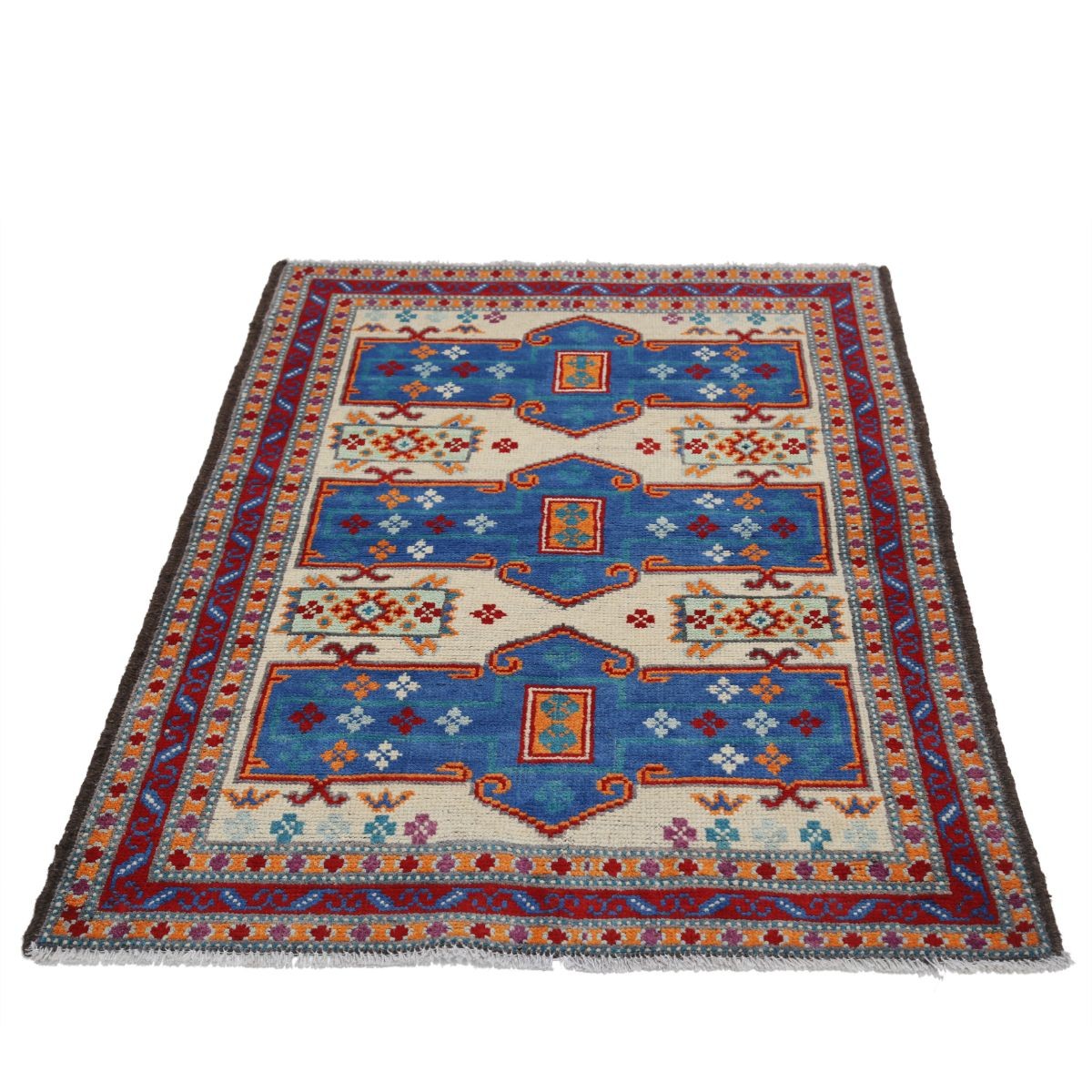 Revival 3x5 Handmade Double Knotted Washable Wool Rug - Colorful