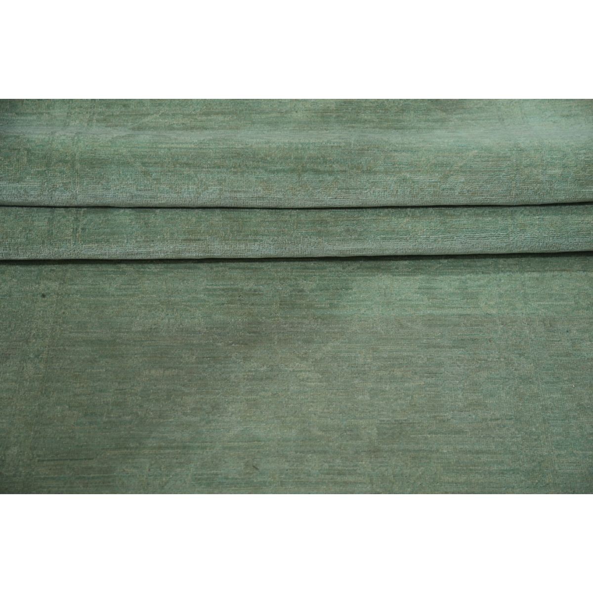 Fine 3x10 Handmade Double Knotted Washable Wool Runner - Monochormatic