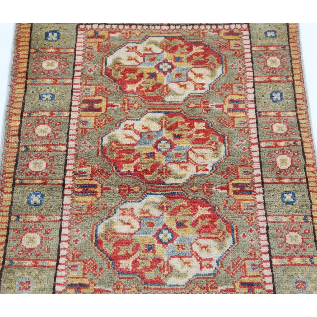 Revival 2x3 Handmade Double Knotted Washable Wool Rug - Colorful