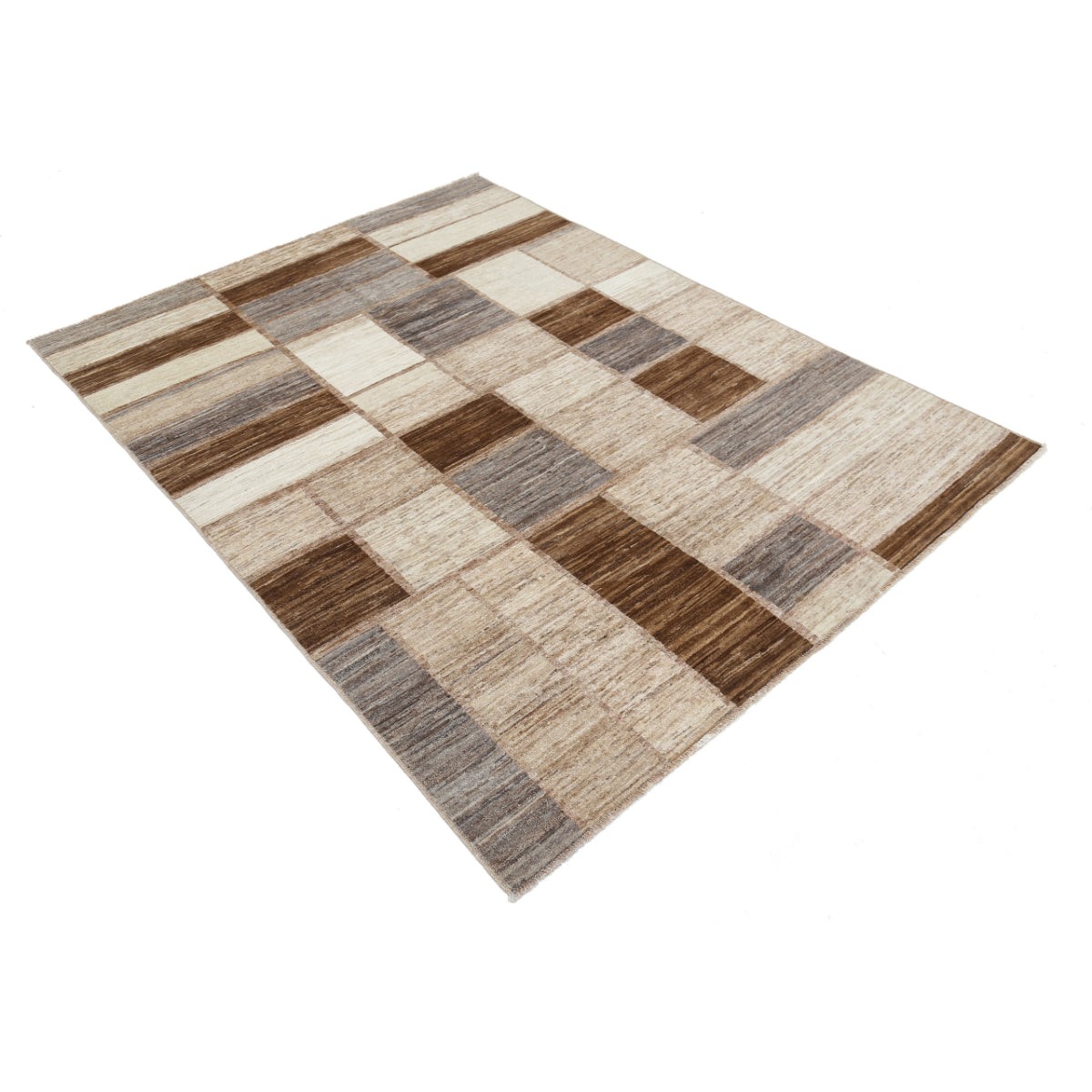 Modcar 5x7 Handmade Double Knotted Washable Wool Rug - Colorful