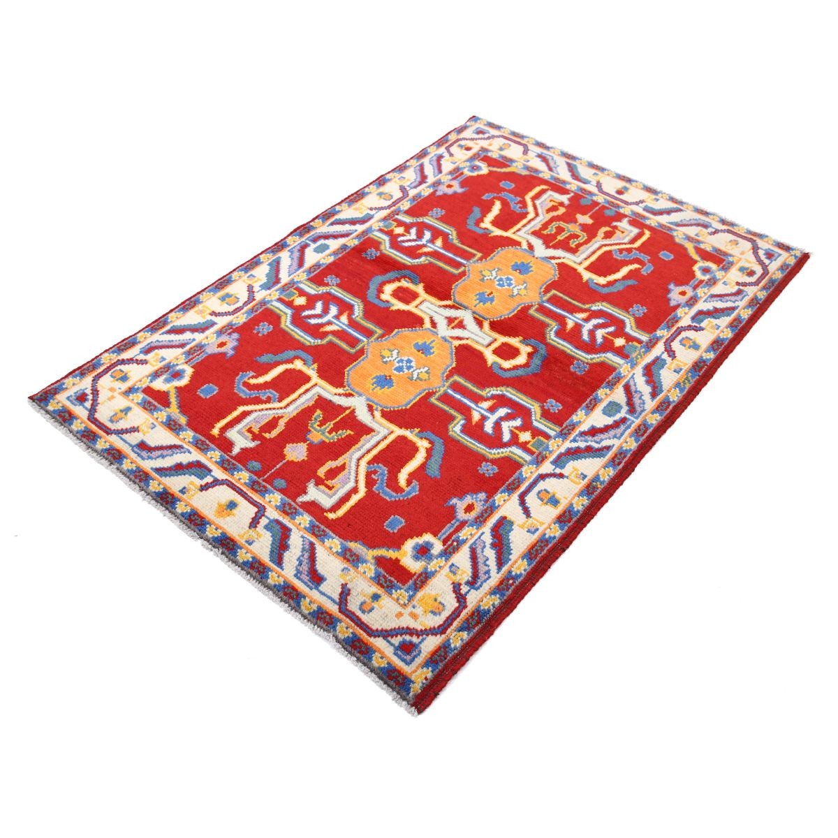 Revival 3x5 Handmade Double Knotted Washable Wool Rug - Colorful