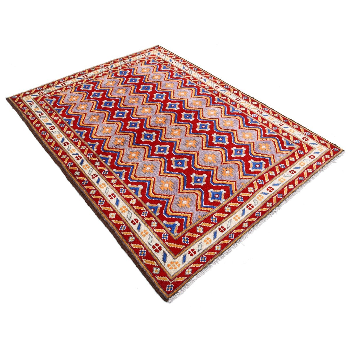 Revival 5x7 Handmade Double Knotted Washable Wool Rug - Colorful