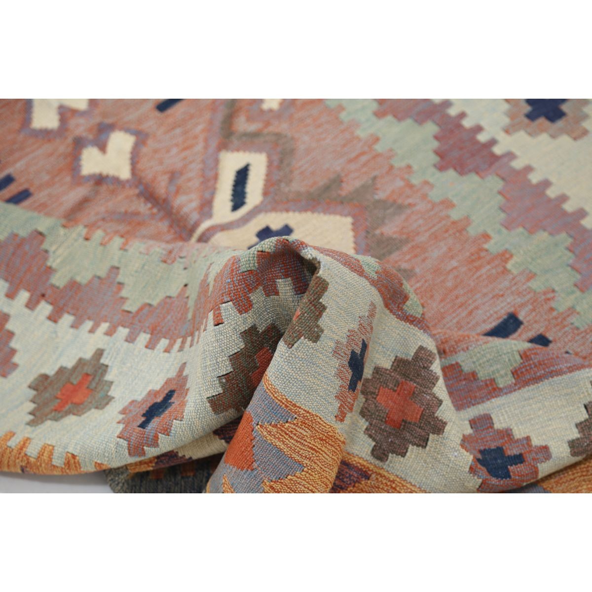 Kafkaas 5x7 Hand Woven Washable Wool Rug - Colorful