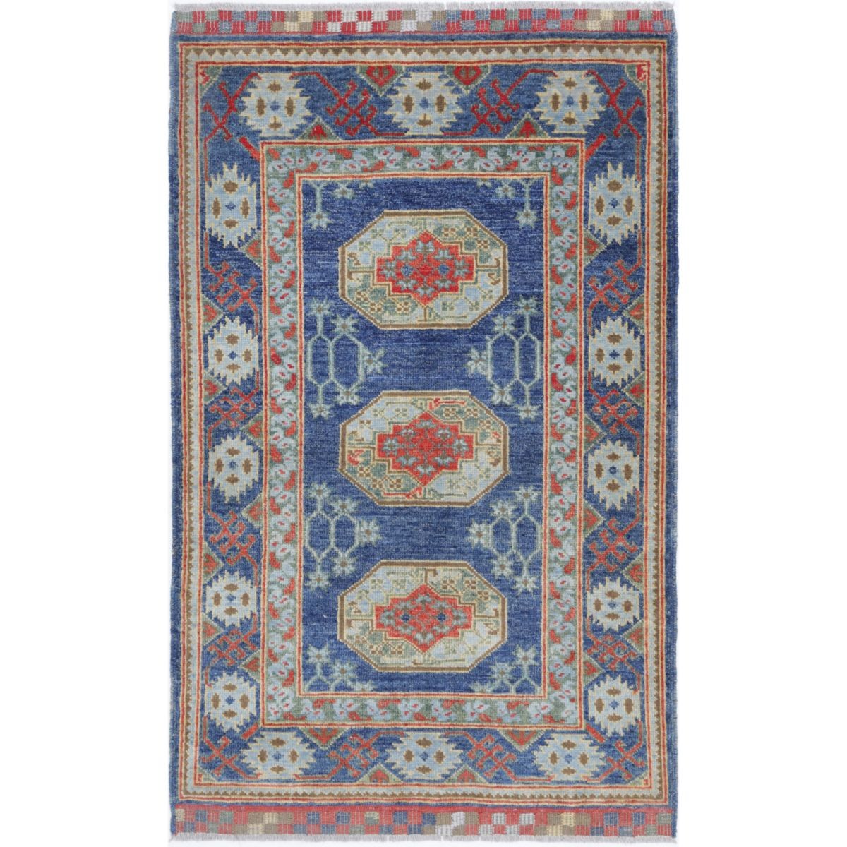 Revival 3x5 Handmade Double Knotted Washable Wool Rug - Colorful