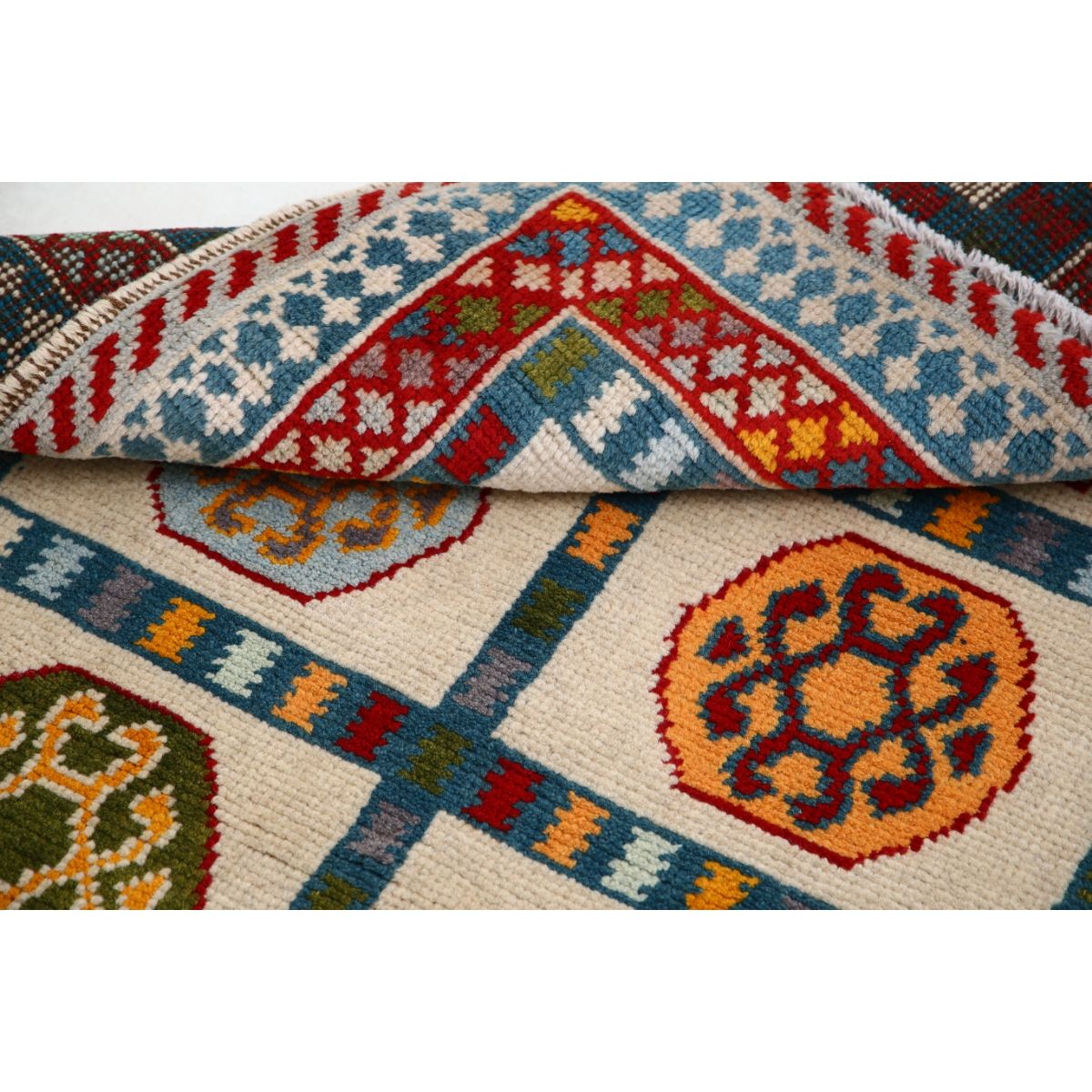 Revival 3x5 Handmade Double Knotted Washable Wool Rug - Colorful