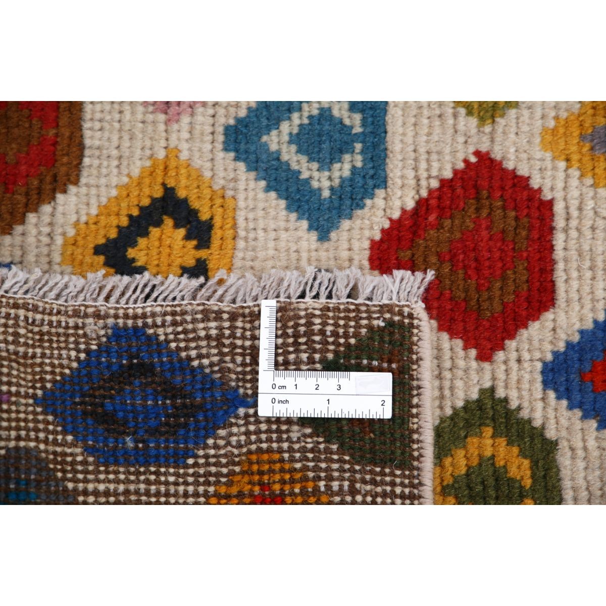 Revival 2x4 Handmade Double Knotted Washable Wool Rug - Colorful
