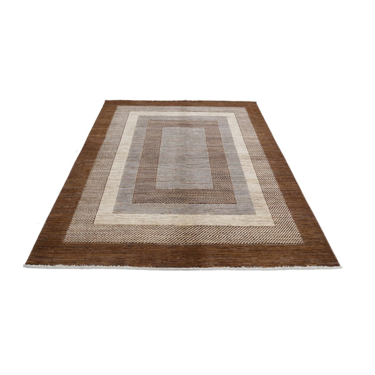 Modcar 6x8 Handmade Double Knotted Washable Wool Rug - Colorful