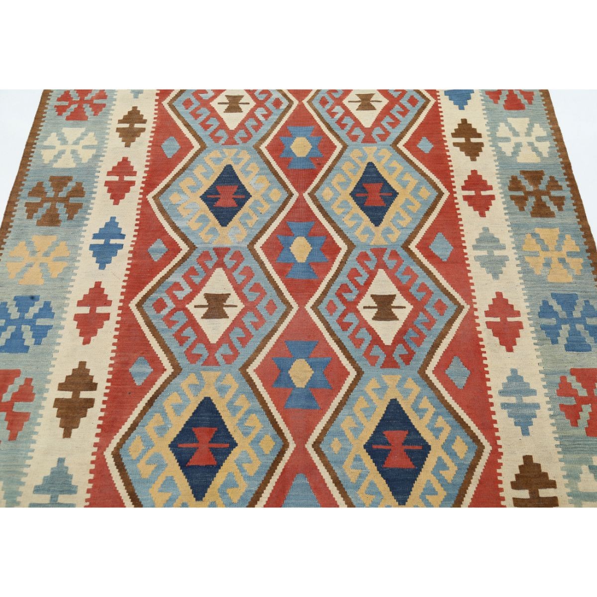 Kafkaas 5x7 Hand Woven Washable Wool Rug - Colorful