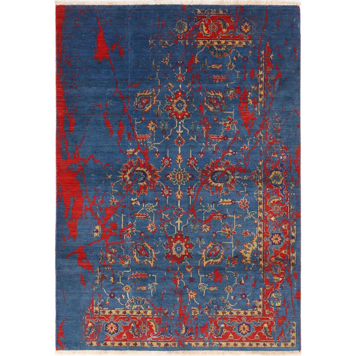 Gulshan 4x6 Powered-Loomed Washable Wool Rug - Colorful