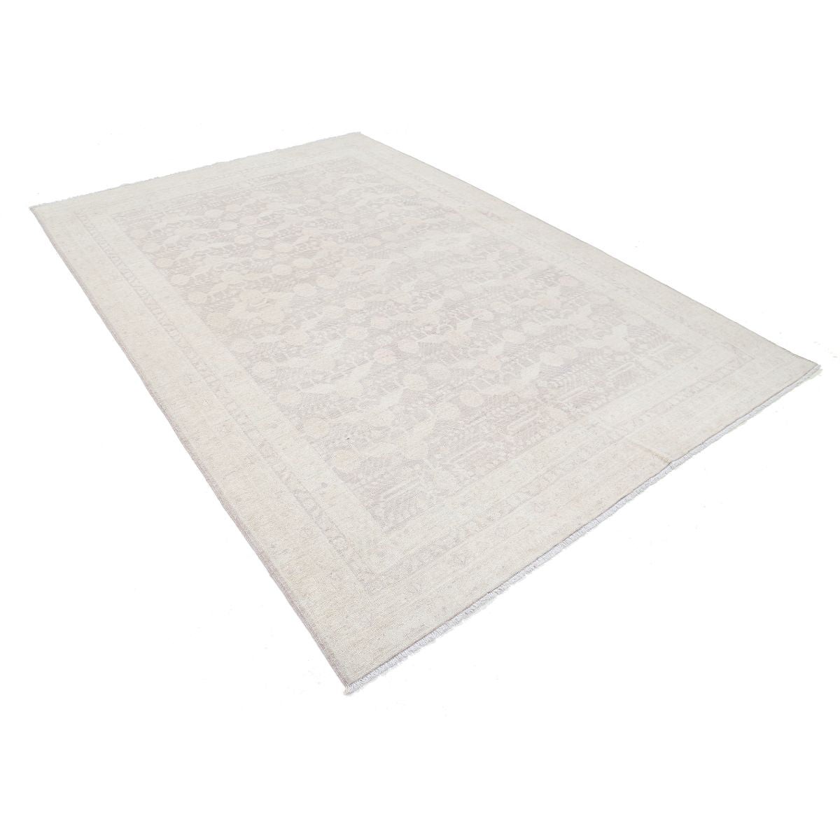 Khotan 7x9 Handmade Double Knotted Washable Wool Rug - Soft Hues