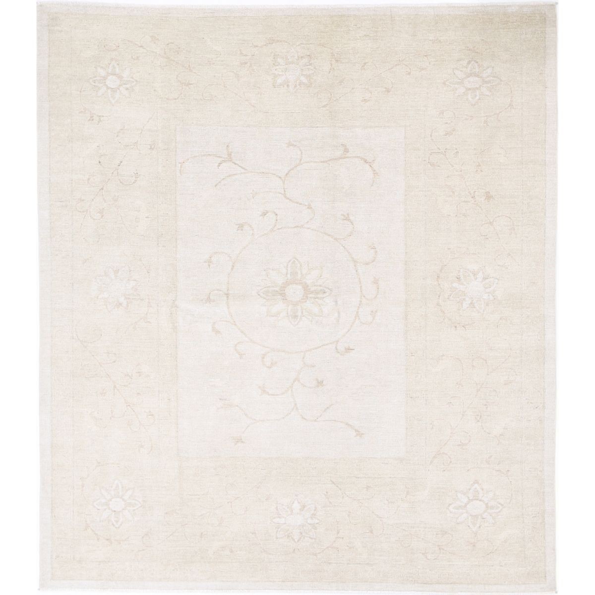 Serenity 8x9 Handmade Double Knotted Washable Wool Rug - Soft Hues