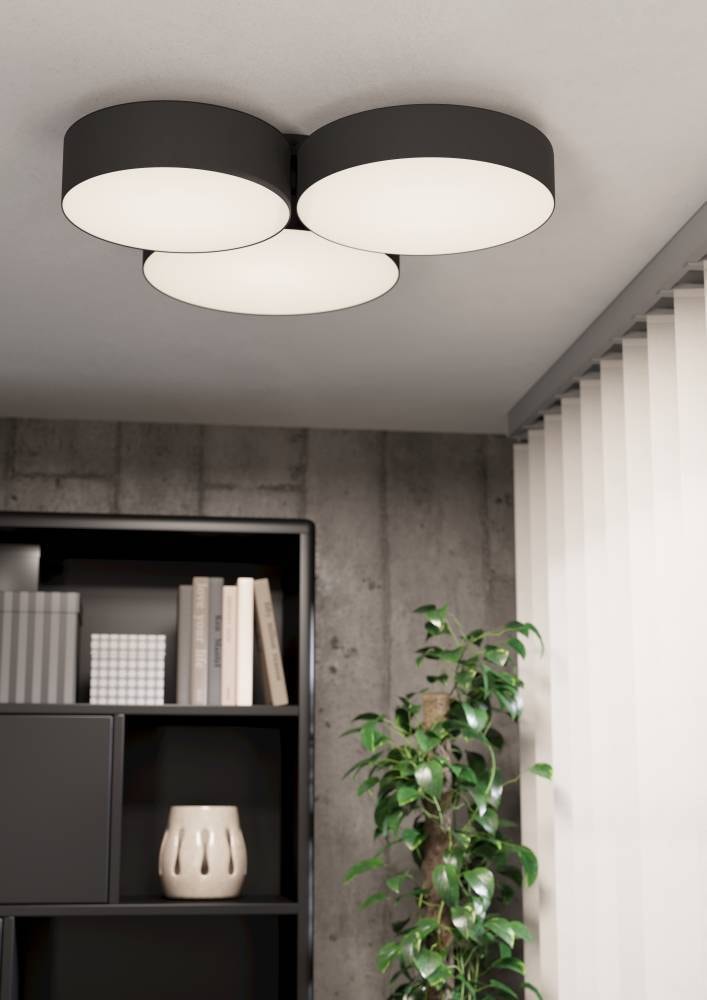 Eglo 900853 "BARBANO-Z" 60,5 Cm Uzunluğunda Çelik Siyah Tavan Armatürü RGB
