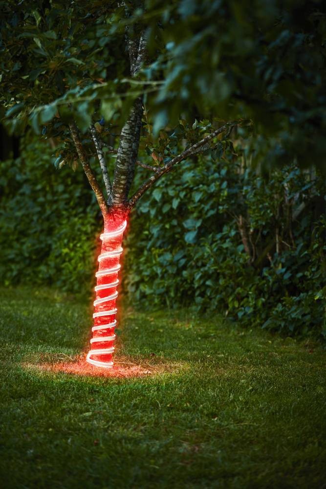 Eglo 900223 "FLATNEONLED" 500 Cm Uzunluğunda Dış Mekan Bahçe Aydınlatması Ağaç Kırmızı Led Şerit Ip44